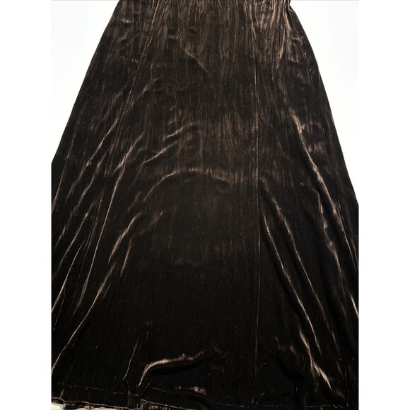 VTG burnout Brown Velvet Maxi Dress 90s  Whimsigoth Fairygrunge One Size - Picture 9 of 9